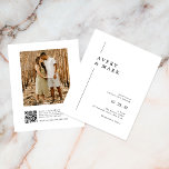 Budget Modern QR Code Wedding Invitation<br><div class="desc">Budget Modern QR Code Wedding Invitation</div>