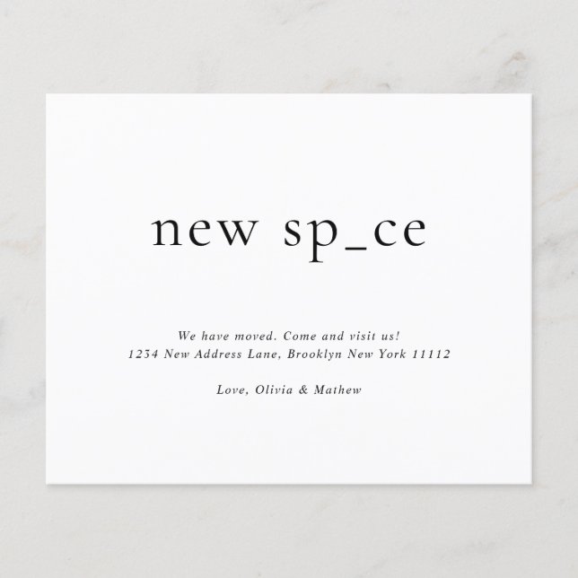 BUDGET Modern Simple New Place New Space Moving (Front)