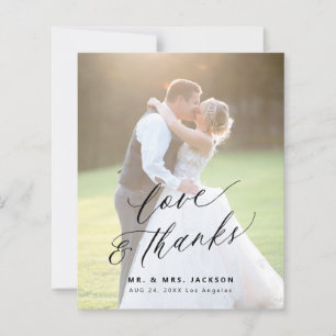 Budget modern simple photo wedding love and thanks