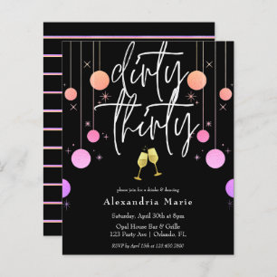 Budget Modern Sparkle "Dirty Thirty" 30th Birthday