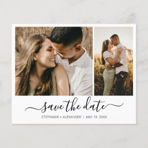 Budget Modern Typography Photo Save The Date Flyer