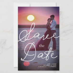 Budget Modern Typography Romantic Couple Photo