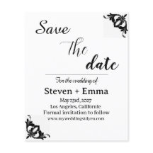 Budget modern Wedding Save the Date invitations