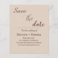 Budget modern Wedding Save the Date invitations