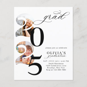 BUDGET Modern Year Photo Template Graduation Party