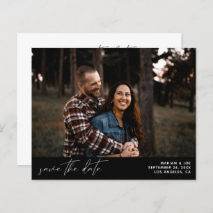 Budget Modrn Chic Photo Horizontal Save the Date B
