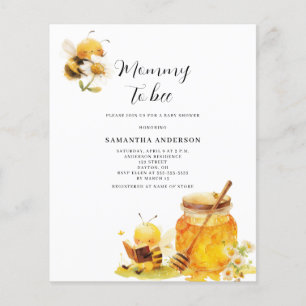 Budget Mommy To Bee Baby Shower Invitation Flyer
