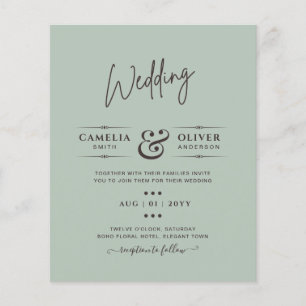 Budget Monochrome Colour Typography Only Flyer