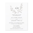 Budget Monogram Floral Wedding Invitation Flyer