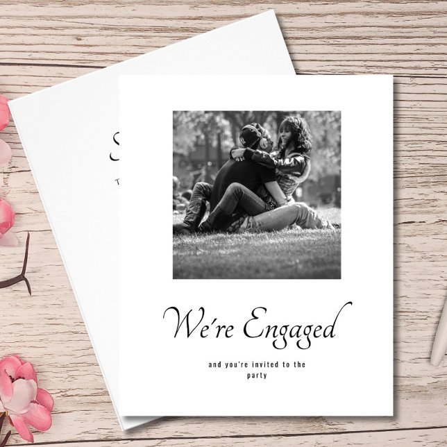 Budget Monogram Wedding Engagement Photo Invite Flyer (Creator Uploaded)