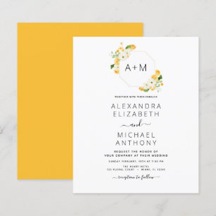 Budget Monogram Yellow Orange Floral Wedding