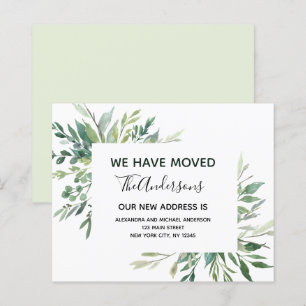 Budget Moving Announcement Eucalyptus Greenery
