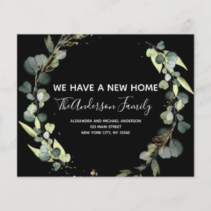 Budget Moving Announcement Eucalyptus Greenery