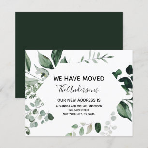 Budget Moving Announcement Eucalyptus Greenery