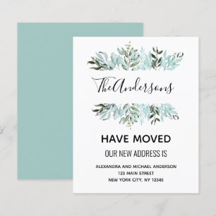 Budget Moving Announcement Eucalyptus Greenery