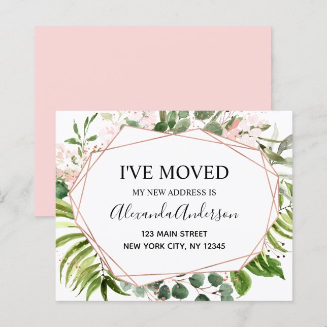 Budget Moving Announcement Eucalyptus Greenery (Front/Back)