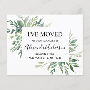 Budget Moving Announcement Eucalyptus Greenery Flyer