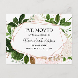 Budget Moving Announcement Eucalyptus Greenery  Po Postcard