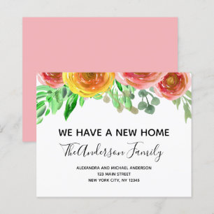 Budget Moving Announcement Floral Blush Pink