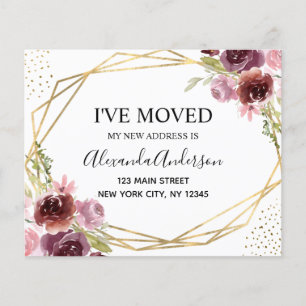Budget Moving Announcement Floral Geometric Flyer