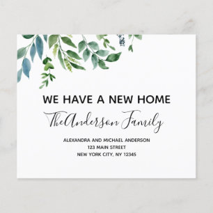 Budget Moving Announcement Spring Greenery Flyer