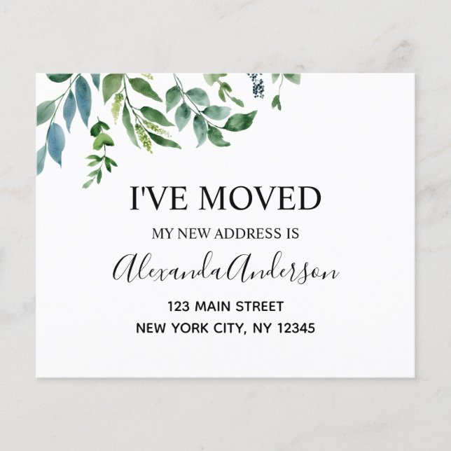 Budget Moving Announcement Spring Greenery Flyer (Front)