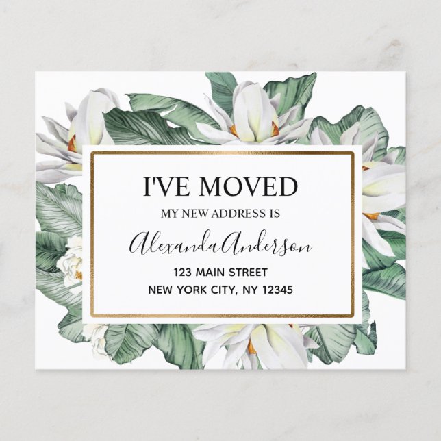 Budget Moving Announcement Tropical Floral Flyer (Front)