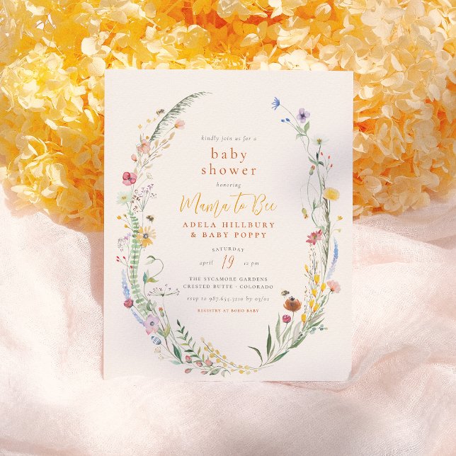 Budget Mum To Bee Wildflower Boho Girl Baby Shower (Creator Uploaded)