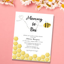 Budget Mummy to Bee Cute Baby Shower Invitation