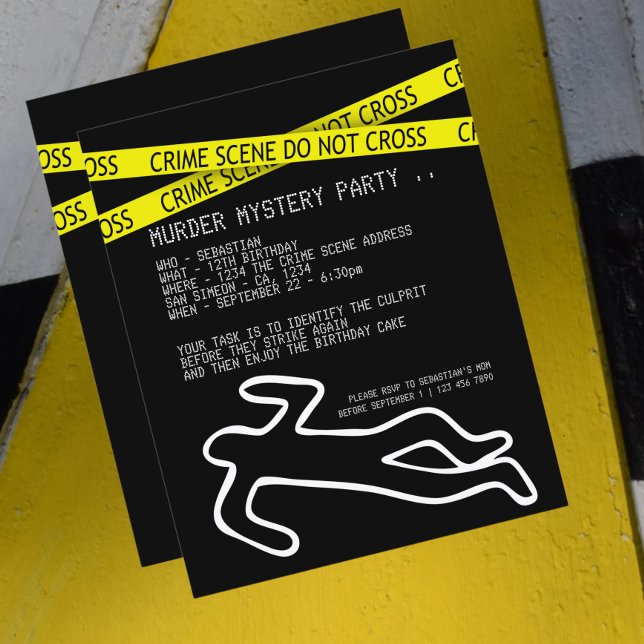 BUDGET Murder Mystery Party Invitation (Creator Uploaded)