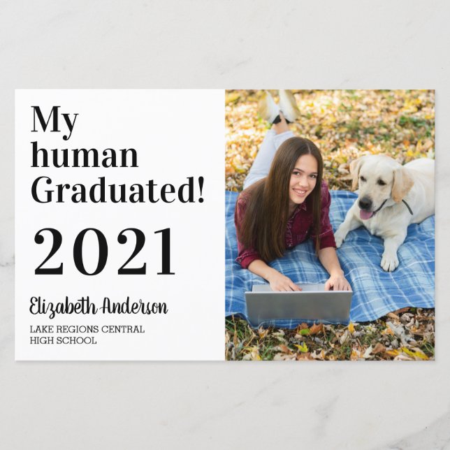 Budget My Human Graduated Dog Photo Graduation (Front)