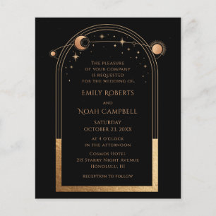 Budget Mystical Black Gold Sun Moon Photo Wedding