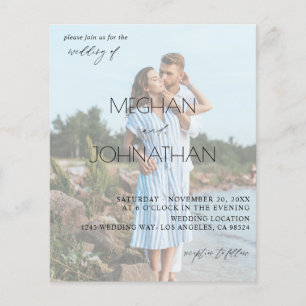 Budget Names Modern Photo 6 Wedding Flyer
