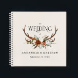 Budget natural floral wedding guest book rustic<br><div class="desc">Budget Terracotta,  natural,  sage green and black floral botanical stag modern rustic elegant arch budget wedding budget guest book favour decor design. Part of a modern collection.</div>