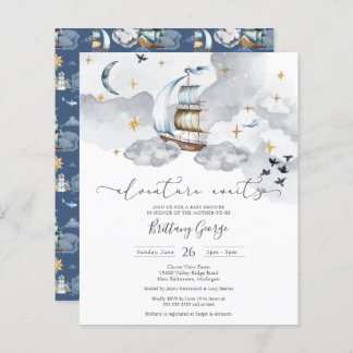 Budget - Nautical Fantasy Baby Shower Invitation