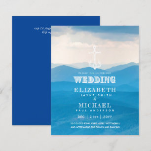 BUDGET Nautical Sailing Destination Wedding Invite
