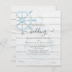 BUDGET  Nautical Ships Wheel Wedding