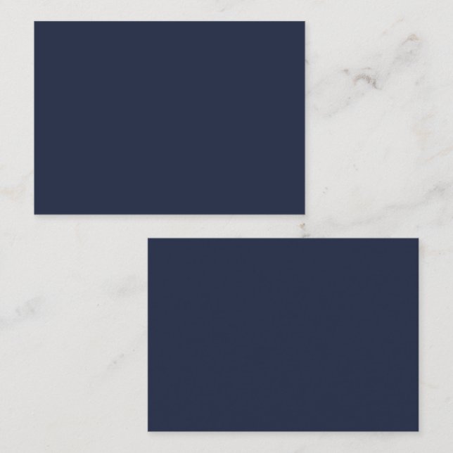 BUDGET Navy Blue Monochrome WEDDING Business Card (Front/Back)