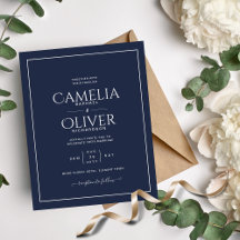 BUDGET Navy Blue MONOCHROME Wedding