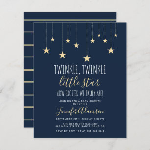 Budget Navy Blue Twinkle Little Star Baby Shower