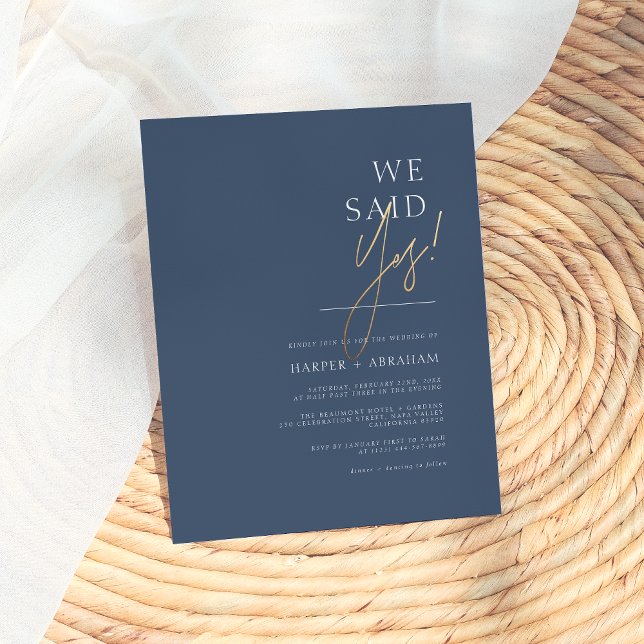 Budget Navy Blue | We Said Yes Minimalist Wedding (Creator Uploaded)