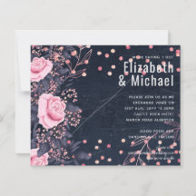 BUDGET Navy Pink Rosegold Wedding Floral