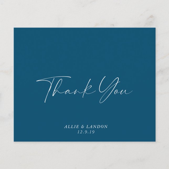 BUDGET Navy Thank You Card (Front)