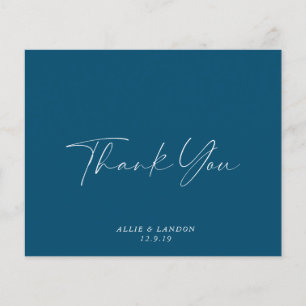 BUDGET Navy Thank You Card