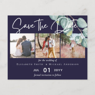 Budget NAVY White Sage Eucalyptus Save Dates PHOTO
