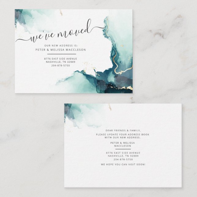 Budget New Address Agate Moving Announcement (Front/Back)