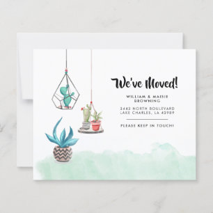 Budget New Address Succulents Moving Announcement