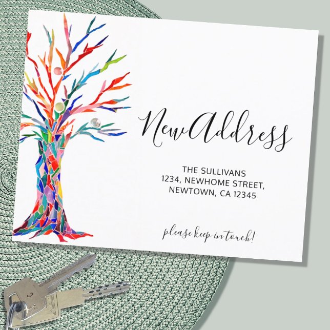 Budget New Address Tree Moving Announcement Card  (Creator Uploaded)