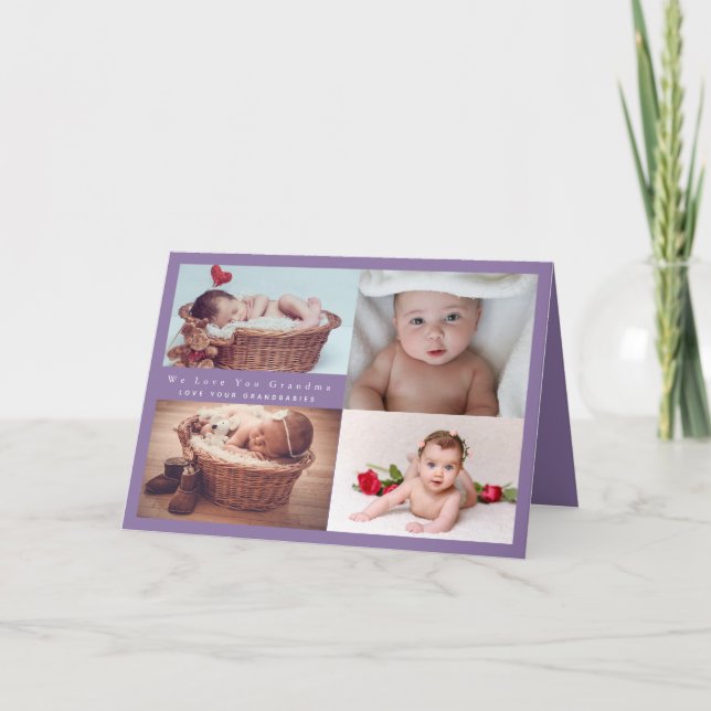 BUDGET New Baby Announcement Photo Collage (Front)