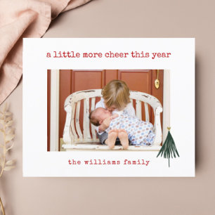 Budget New Baby Minimalist Photo Christmas Card